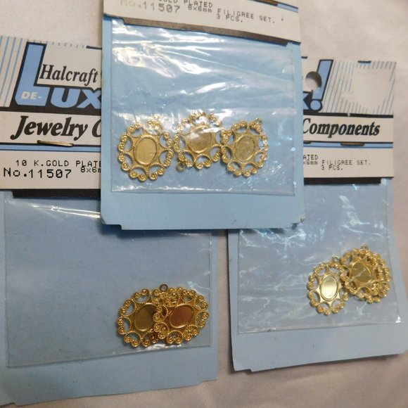 Halcraft Jewelry Making Components Filigree Sets Lot NEW Vintage - Picture 5 of 7